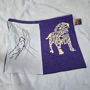 Upcycled purple dog theme skirt‎ recycled tshirts One Size